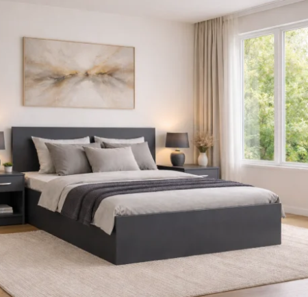 Dormitor STAR Gri Antracit – Set complet cu pat, dulap și 2 noptiere [2]