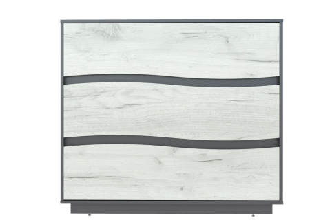 Dormitor Zeneva,  Culoare Gri Grafit si Stejar Craft Alb [2]