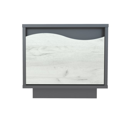 Dormitor Zeneva,  Culoare Gri Grafit si Stejar Craft Alb [3]