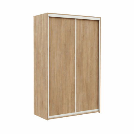 Dressing cu 2 Uși Glisante Sonoma, 120×60×200 cm, PAL 18 mm, Bară pentru Umerașe și 5 Polițe [2]