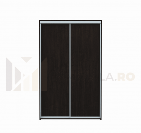 Dressing cu 2 Usi Glisante Wenge, H200x120x60cm, bara de Umerase si 5 Polite de Depozitare Pal 18 mm [3]