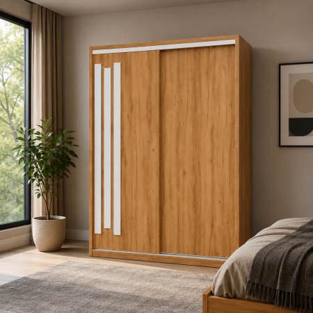 Dulapuri culisante - Dressing Leno H200x 150 x 60 cm, PAL 18 mm