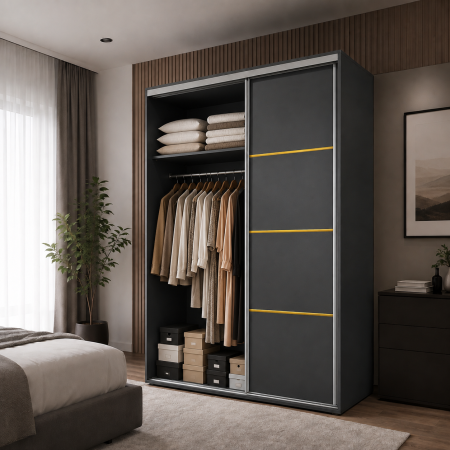 Dressing Nero 150x60x200 cm, PAL 18 mm [2]