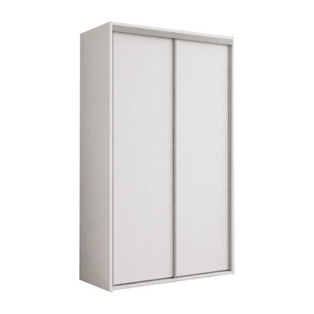 Dressing Alb Mat cu 2 Uși Culisante, PAL 18 mm, cu Bară Haine și 5 Polițe [3]