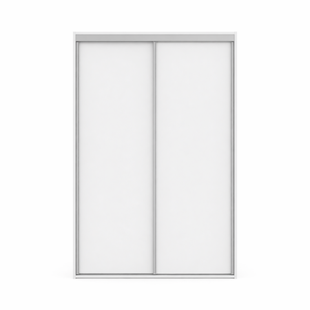 Dressing Alb Mat cu 2 Uși Culisante, PAL 18 mm, cu Bară Haine și 5 Polițe [1]