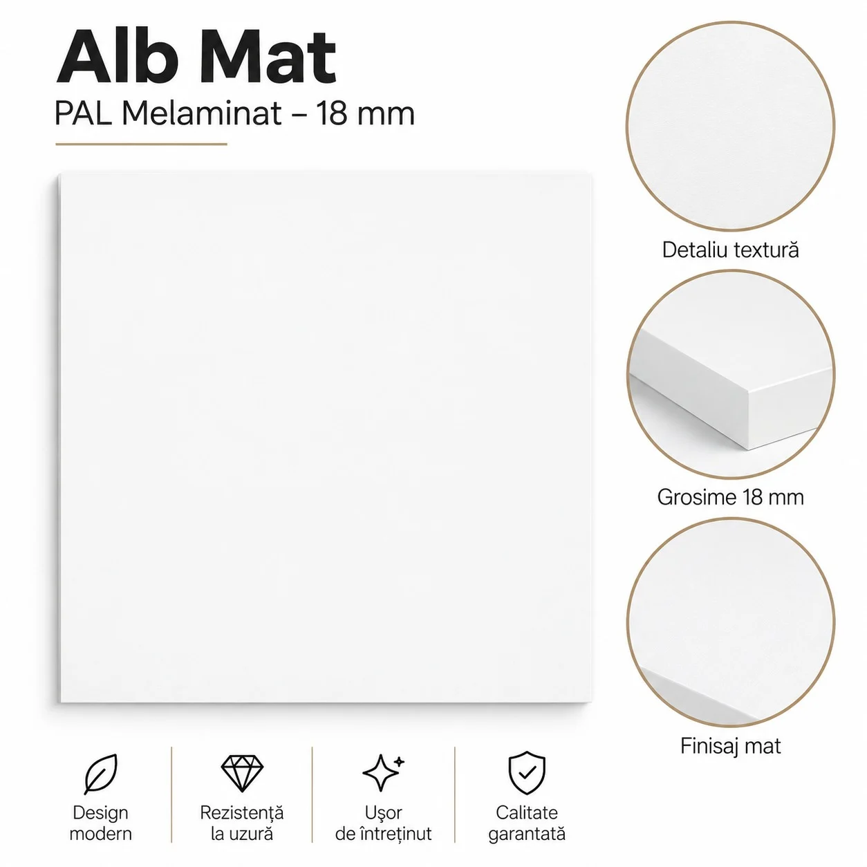 Dulap 3 Uși si 3 sertare, 200x120x50 cm Alb Mat | 5 Polițe și Bară pentru Haine | PAL 18 mm | Balamale Soft Close 3D [4]
