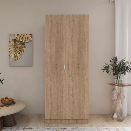 Dulap cu 2 Usi si 4 Rafturi de Depozitare, 200x80x40 cm, Culoare Sonoma din Pal de 18mm [1]
