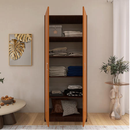 Dulap Wenge cu Cires in 2 Usi si 4 Polite de Depozitare, 200X80x40 cm, din Pal de 18 mm [2]