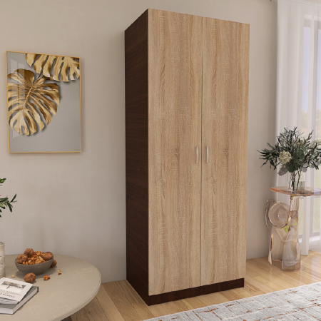 Dulap Wenge cu Sonoma in 2 Usi si 4 Polite de Depozitare, 200X80x40 cm, din Pal de 18 mm [3]