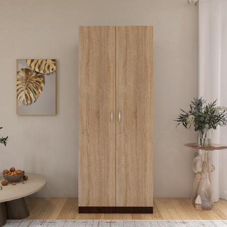 Dulap Wenge cu Sonoma in 2 Usi si 4 Polite de Depozitare, 200X80x40 cm, din Pal de 18 mm [1]