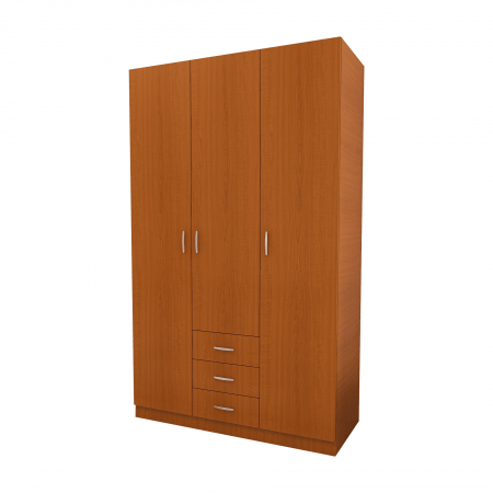 Dulap cu 3 usi si 3 Sertare, 200x120x50, Culoare Cires din Pal de 18 mm [3]