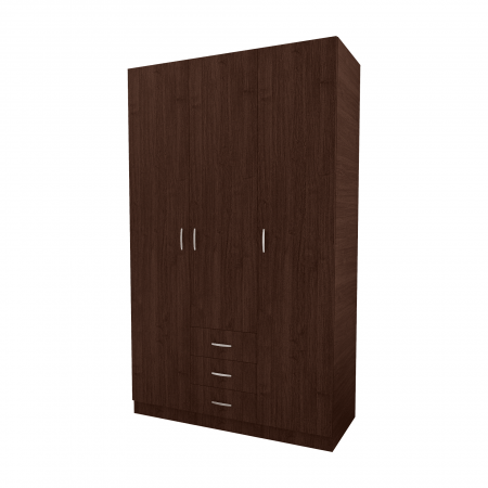 Dulap cu 3 usi si 3 Sertare, 200x120x50, Culoare Wenge din Pal de 18 mm [3]