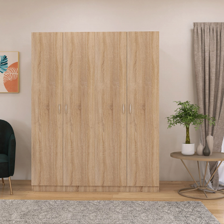 DULAPURI 4 USI - Dulap Milano cu 4 usi, 200x160x40, Culoare Sonoma, din Pal de 18 mm