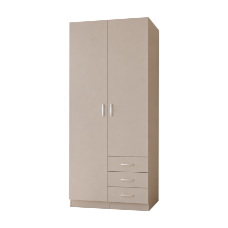 Dulap Mixt Star cu 2 Usi si 3 Sertare, 200x80x50 cm,Culoare Sonoma, Material din PAL de 18mm [2]