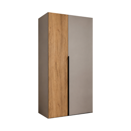 Dulap OSLO cu bara, 200x90x50 cm Cashmere cu Stejar Auriu | PAL 18 mm | Balamale Soft Close 3D [2]