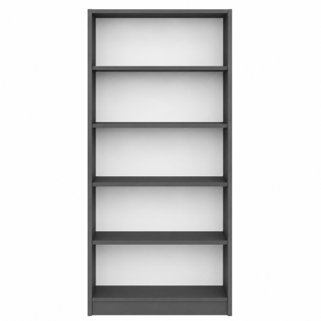 Etajera Birou cu 4 Polite de Depozitare 200x70x35 cm, Culoare Gri Antracit, Material PAL de 18mm [1]
