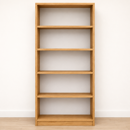 Etajera Birou cu 4 Polite de Depozitare 200x70x35 cm, Culoare Stejar Auriu, Material PAL de 18mm [1]
