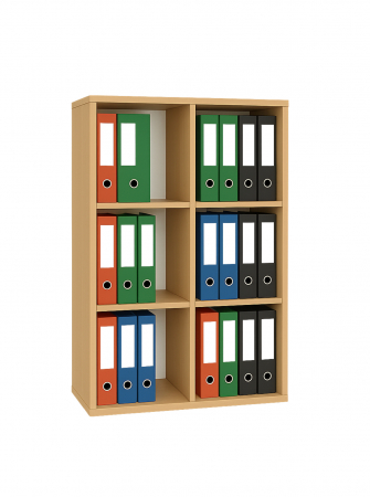Etajera cu 4 casete tip raft, Masura 150x38x80 cm, Culoare fag [1]