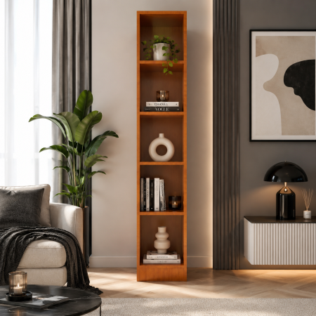 Etajere & birouri - Etajera Simpla, 200x45x45 cm, Culoare Cires din pal de 18 mm