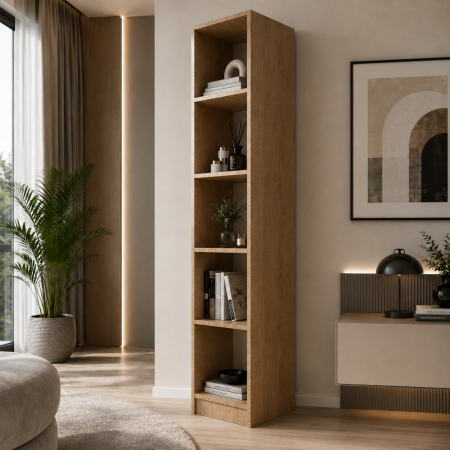 Etajera Simpla, 200x45x45 cm, Culoare Sonoma din pal de 18 mm [2]