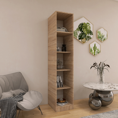 DULAPURI 1 USA - Etajera Simpla, 200x45x45 cm, Culoare Sonoma din pal de 18 mm
