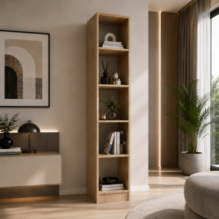 Etajera Simpla, 200x45x45 cm, Culoare Sonoma din pal de 18 mm [1]
