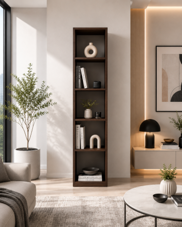 Dulapuri 1 ușă - Etajera Simpla, 200x45x45 cm, Culoare Wenge din pal de 18 mm