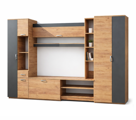 Living Royal V4 310 cm, Stejar Auriu & Gri Antracit – Mobilier Living Modern PAL 18 mm [3]