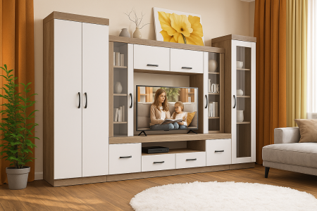 LIVINGURI - Living Veronika, Culoare Sonoma cu Alb