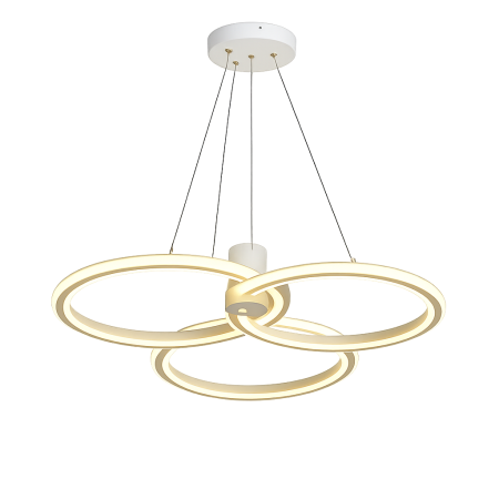 Corpuri iluminat - Lustră LED modernă albă cu telecomandă WiFi 2.4G, dimabilă, 186W