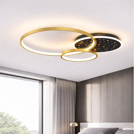 Corpuri iluminat - Lustră LED modernă cu telecomandă WiFi 2.4G, reglabila, 108W