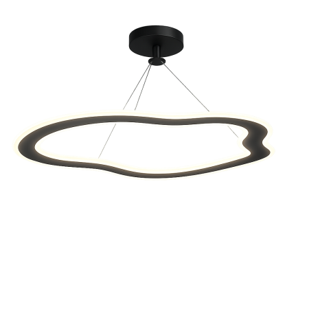 Lustră LED modernă neagră, 27W, 3 funcții lumină (rece/caldă/neutră) [1]