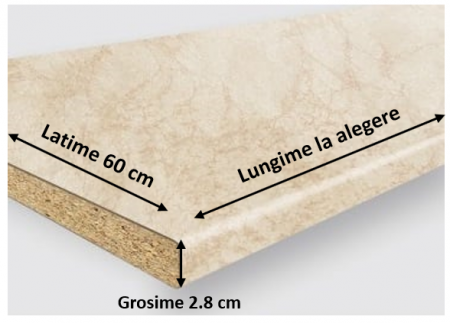 Masa Bucatarie cu Blat Termic si Picioare de Inox, 60 cm Latime si lungime la alegere [3]