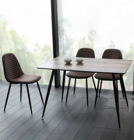 MESE - Masă Melody cu Blat Robust și Design Modern, Culoare Dark Brown
