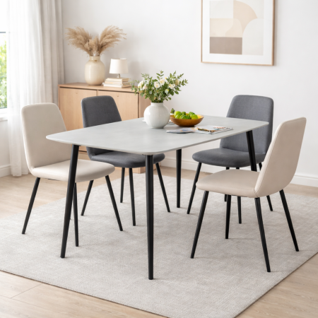 Mese - Masă Melody, blat ceramic robust, design modern – Dark Brown