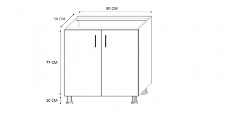 Masca Pentru Chiuveta cu 2 Usi Wenge 80x87x50 cm din Pal de 18 mm [1]