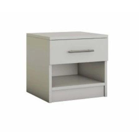 COMODE - Noptiera Ella, Masura 45x44x42 cm, Culoare Alba