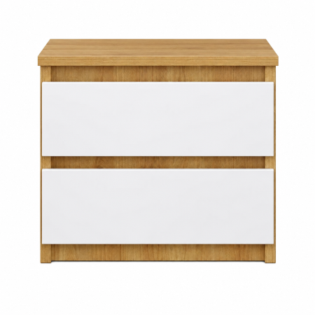 Noptieră Leno Modernă cu 2 sertare, PAL 18 mm, 40x45x40 cm [1]