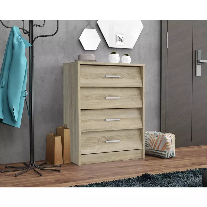 Pantofar Sami cu 4 compartimente, Culoare Sonoma [0]