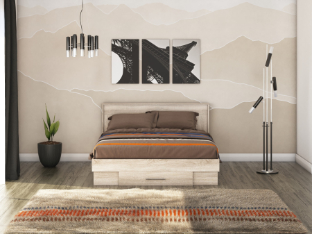 Pat Ella cu saltea, dimensiune 160×200 cm, Sonoma [2]