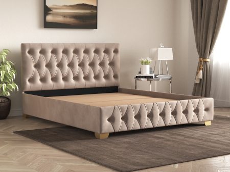 Pat Patrizia, Masura 160x200 cm, Cappuccino, cu somieră din PAL [2]