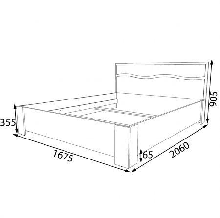 Pat Zeneva cu picioare, Culoare Sonoma Trufa si Wenge Magia [1]