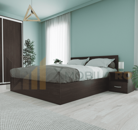 Set Dormitor Smart, Material Pal 18mm, Culoare Wenge [3]