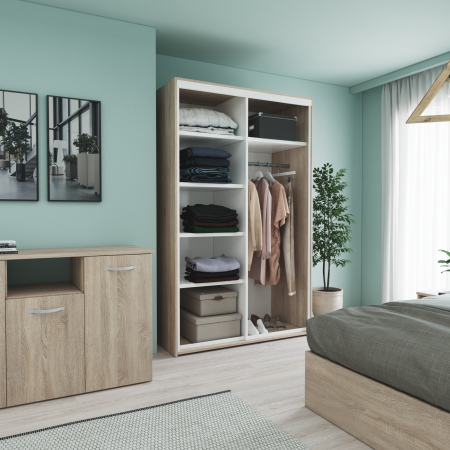 Set Dormitor Smart, Material Pal 18mm, Culoare Sonoma [1]