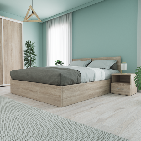 Set Dormitor Smart, Material Pal 18mm, Culoare Sonoma [3]