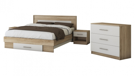 Set Ella cu Saltea, Comoda si Noptiere [1]