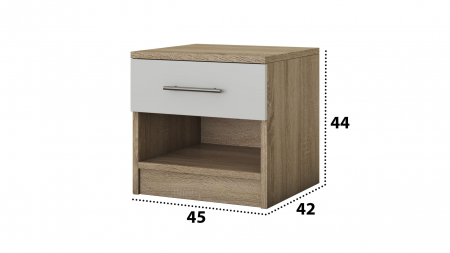 Set Ella cu Saltea, Comoda si Noptiere [6]