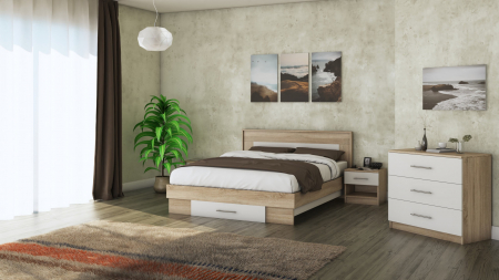 Set Ella cu Saltea, Comoda si Noptiere [0]