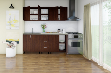 Bucatarie Star 200 cm, Culoare Wenge din Pal 18mm [4]