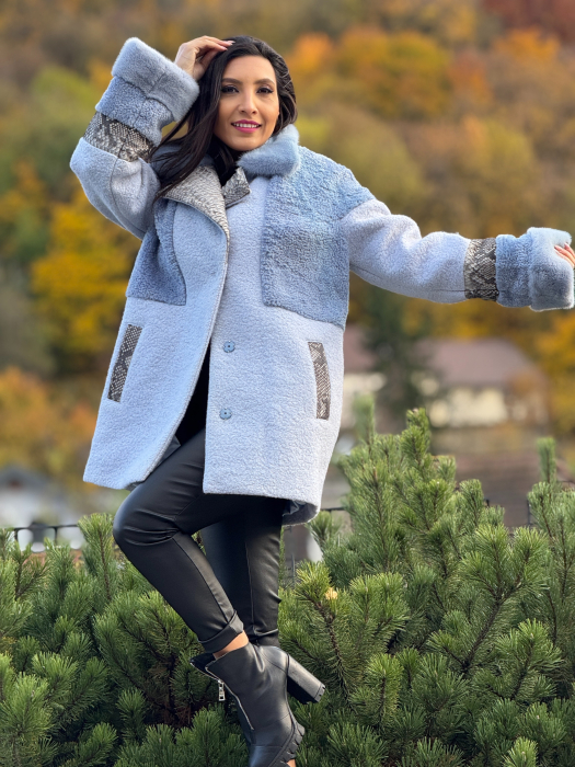 Haina bleo cu blana naturala [6]